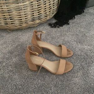 Beige Aldo heels.